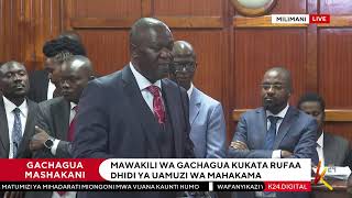 K24 TV LIVE Gachagua Impeachment Case [upl. by Enirual]