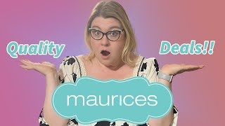 My first PLUSSIZE Maurices HAUL  natural fibers  CUTE outfits on CLEARANCE [upl. by Vincenta841]