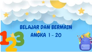 Belajar angka 1 sampai 20 bahasa Indonesiabahasa inggris [upl. by Ailati]