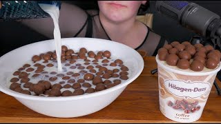 ASMR MALTESERS CHOCOLATE BALLS AND MILK HäagenDazs ICE CREAM CRUNCHY EATING SOUNDS  MUKBANG [upl. by Devon]