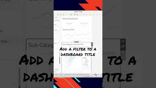 Tableau  Add a filter to a dashboard title [upl. by Hakon]