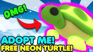 Im Giving Away A NEON TURTLE In Adopt Me DREAM PET GIVEAWAY [upl. by Firahs177]