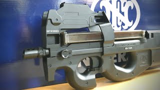 Cybergun FN Herstal P90 with red dot airsoft review [upl. by Alhak923]