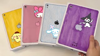 💸paper diy💸 SANRIO IPAD  CASE Compilation unboxing  asmr [upl. by Ahtivak]