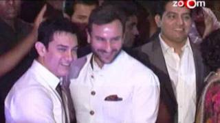 Aamir Khan amp Saif Ali Khan at RiteishGenelias wedding [upl. by Anar]