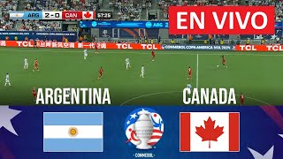 🔴 EN VIVO Argentina vs Canadá  Copa América 2024  SEMIFINAL  Partido en vivo hoy [upl. by Neerod]