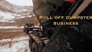 RollOff Dumpster Business  what hauling a load looks like [upl. by Rehtaeh]