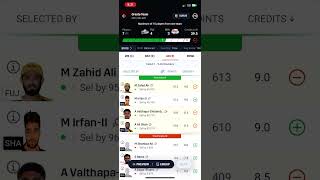 FUJ VS SHA FINAL TEAM dream11prediction dream11team grandleagueteam cricketfantasy cricket [upl. by Nnairret]