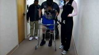 brandon stone paraplegic walking with walker 292010 [upl. by Boccaj294]