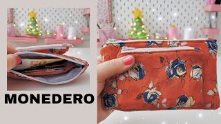 🎁 Cómo hacer una CARTERA o MONEDERO de tela paso a paso  CARTERAS DE TELA [upl. by Gabriella]