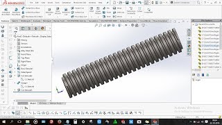 How to design Acme thread in solidworks [upl. by Eiralih64]