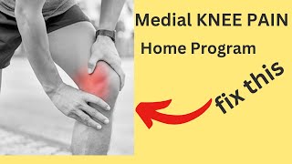 Medial KNEE PAIN Complete HOME PROGRAM [upl. by Hayarahs]