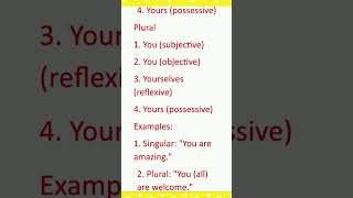 quotSecondPerson Pronounquot Personal Pronouns [upl. by Bill730]