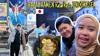 Japan Trip  Halal Ramen di Osaka Shinsaibashi Dotonbori Glico Man  Japan 2023 [upl. by Spillar949]