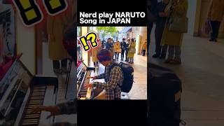 Blue Bird Anime song on piano in Japan Public NARUTO [upl. by Lamahj]