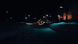 Snowy Night Walk Asahikawa Hokkaido Japan  4K ASMR  Winter Snow City Ambience [upl. by Limhaj866]