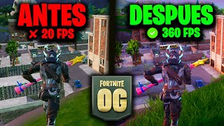 La MEJOR OPTIMIZACION Para FORTNITE OG ✅ AUMENTA Tus FPS [upl. by Juana720]