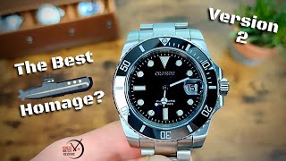 🆕 Cronos L6005 V2 ⭐ Best Value HiBeat Submariner Homage ❓ Honest Watch Review HWR [upl. by Monda]