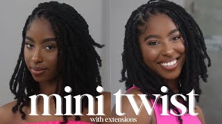 how to mini twist  outre xpression twisted up afro springy twist [upl. by Ellienad]