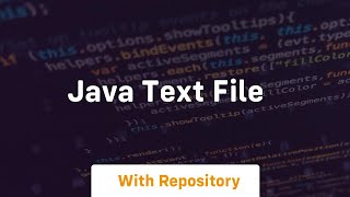 java text file [upl. by Kcirdnekal]