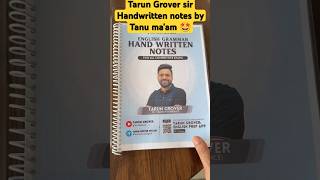 Tarun Grover English  Tarun Grover sir notes tarungrover tarunsir ssc [upl. by Gunar]