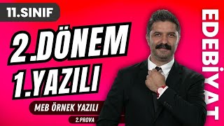 11Sınıf 2Dönem 1Yazılı Soruları  MEB Ortak Sınav Soruları  2Prova  Rüştü Hoca [upl. by Rigby]