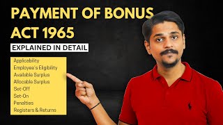 Payment Of Bonus Act  1965  Breakdown  All You Need To Know [upl. by Damarra]