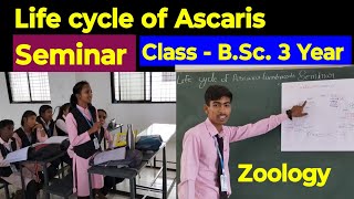 life cycle of ascaris lumbricoides bsc 3 year seminar Happybiologyclass [upl. by Chelsea248]