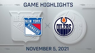 NHL Highlights  Rangers vs Oilers  Nov 5 2021 [upl. by Fawne]