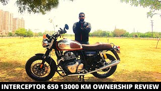 INTERCEPTOR 650 MARK 2 13000 KMS OWNERSHIP REVIEW  FUTURE CHANGES TO BE MADE IN THE MOTORCYCLE [upl. by Steffy962]