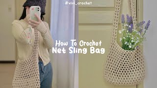 ✨How To Crochet Net Bag  Summer Bag✨ [upl. by Ahsai]