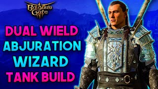 Baldurs Gate 3  Dual Wield Abjuration Wizard Tank Build  FrostLightning Themed Wizard Guide [upl. by Aicenra10]