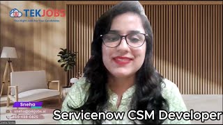 Servicenow CSM Developer 1004 Sneha [upl. by Trever]