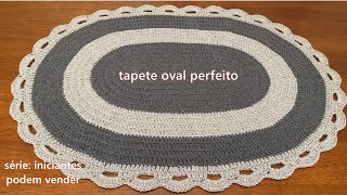 Tapete de Crochê oval perfeito para Iniciantes [upl. by Aneekat]