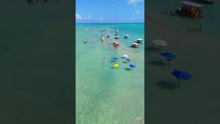 Shorts Caminho de Moises  Praia de Barra Grande  Maragogi  Alagoas Brasil visto de cima em 4K [upl. by Yrkcaz]