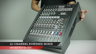 12 Channel Powered Mixer  Monoprice Quick Look [upl. by Des]