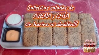 Galletitas de AVENA y CHÍA  sin harina ni almidón mmmriquísimas 😋 galletitasdeavena [upl. by Yhtomiht]