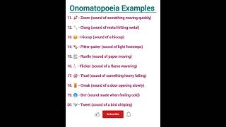 Onomatopoeia Examples😊 l English Grammar l English Speaking l English Practice l unfreezeenglish [upl. by Ruella79]