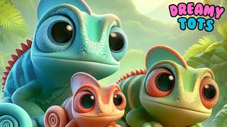 LEARN ENGLISH  KIDS SONG amp NURSERY RHYMES  CHAMELEONS SONG  HAPPY CHAMELEON FAMILY  PRESCHOOL [upl. by Yanarp]