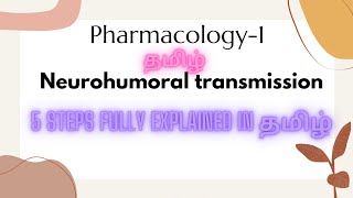 Neurohumoral transmission pharmacology 1 fully explained in tamil [upl. by Lleoj]