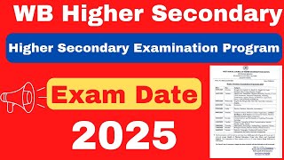 HS Examination Program 2025 I WBCHSE Examination Program 2025 I HS Exam Date 2025 [upl. by Aniuqahs]