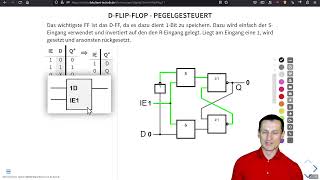 Digitaltechnik  92  Flipflop Erweiterungen JKDT Takt und Pegelsteuerung [upl. by Stanly]