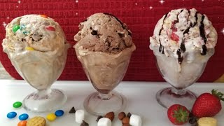 3 EASY Homemade Ice Cream Recipes  3 INGREDIENTS  No Machine ❤ [upl. by Sivlek916]