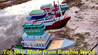 Toy Ship Made from Rambia Wood Review Mainan Kapal [upl. by Falda]