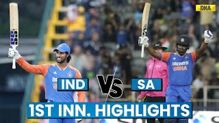 India Vs South Africa Highlights 4th T20 Sanju Samson Tilak Varma Slam Centuries IND Make 2831 [upl. by Marcellina]