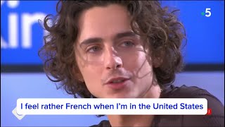 Interview with Timothée Chalamet in French with English translation [upl. by Viviene]