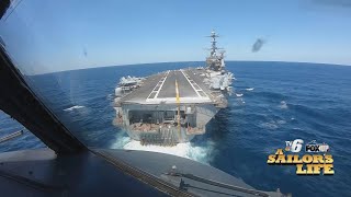 Landing and living on a US Navy Aircraft Carrier  A Sailors Life TV6 News April 2019 [upl. by Seaden368]