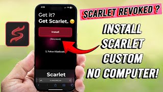 Install Scarlet Custom Cert  Developer on iOS No Computer [upl. by Liatnahs]