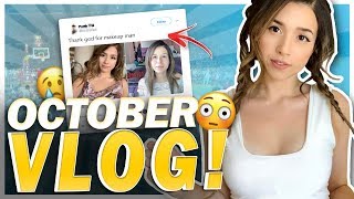 POKIMANE WITHOUT MAKEUP Reaction to the Twitter Drama  October Vlog [upl. by Chapa]