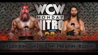 WCW NITRO 35 BRODY KING V SETH ROLLINS [upl. by Noremmac]